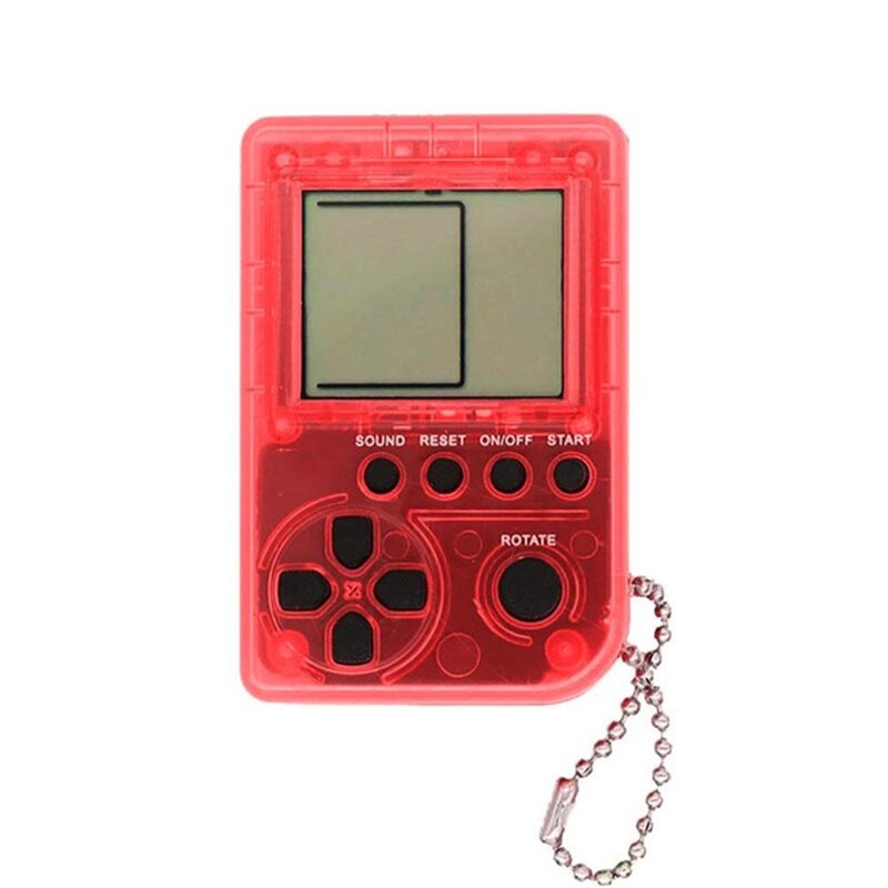 Mini consola de juegos portátil para niños, nostálgica, con llavero, Tetris, regalo para niños 