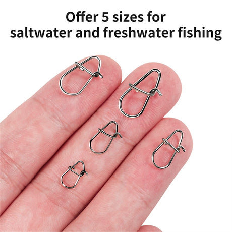 100PCS Stainless Steel Fishing Swivels – Corrosion-resistant for lures/hooks, saltwater/freshwater. - V.I.P Digital Presence