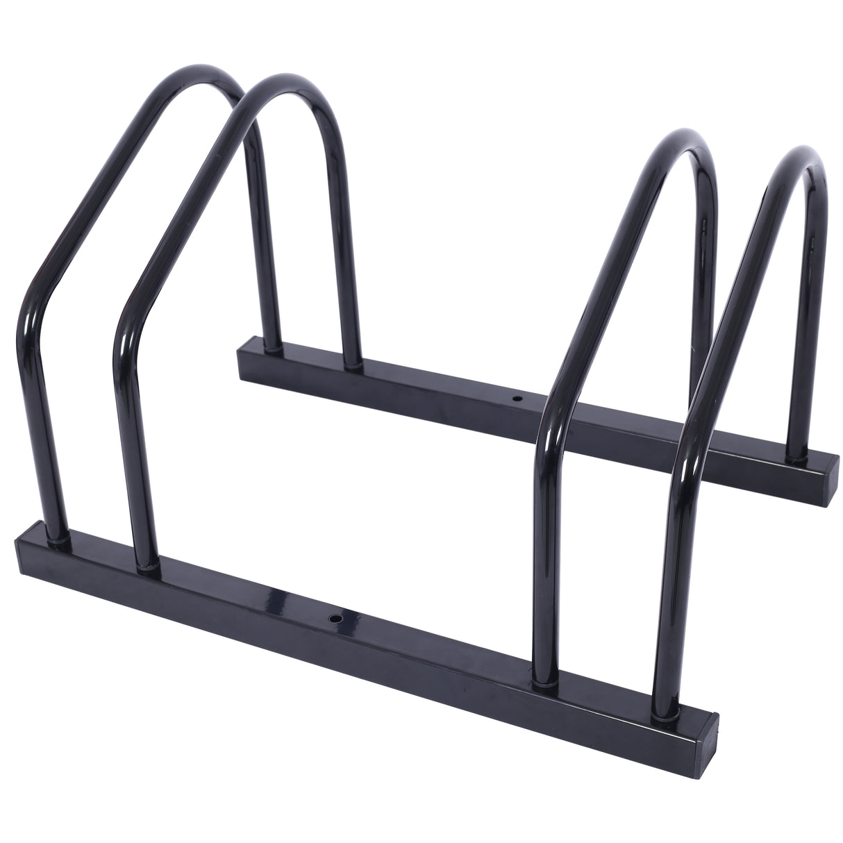 2 bicycle parking racks 22-28 inch wheel supports, maximum tire width 2.15 inches, black painted - V.I.P Digital Presence