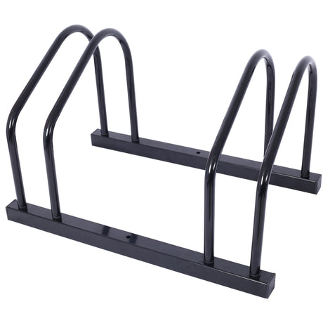 2 bicycle parking racks 22-28 inch wheel supports, maximum tire width 2.15 inches, black painted - V.I.P Digital Presence