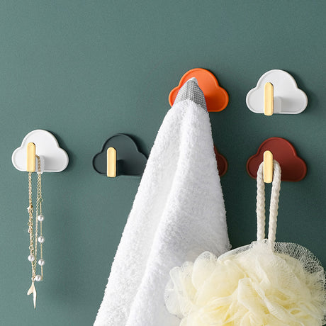 Light Luxury Paste Cloud Sticky Hook Strong Viscose Punch-Free Hook Wall Hanging Traceless Hook Key Hook 4pcs - V.I.P Digital Presence