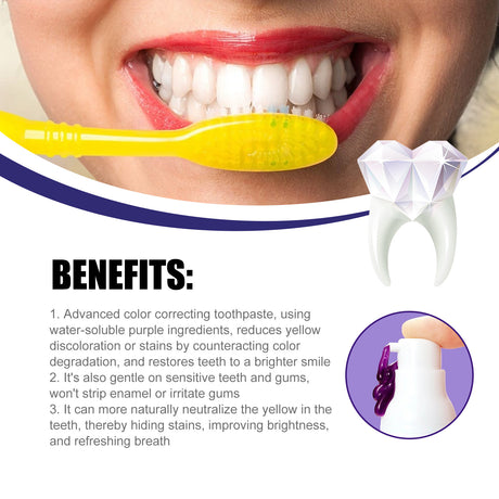 V34 Purple Toothpaste, Cleaning Bad Breath Teeth Stains Beauty Whitening Tooth Care Toothpaste - V.I.P Digital Presence