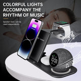 Six in one mobile phone watch headphones wireless charging clock alarm Bluetooth speaker night light - V.I.P Digital Presence