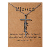 Faith Religious Gift Stainless Steel Cross Collarbone Chain Sweater Chain - V.I.P Digital Presence