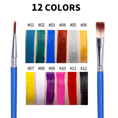 Fit Colors 12 Colors Face Color Water Soluble Body Paint Halloween Masquerade Makeup - V.I.P Digital Presence