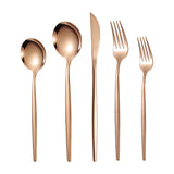 Portuguese Stainless Steel Knife Fork Spoon Golden Steak Knife Fork Set Four-Piece Tableware Set - V.I.P Digital Presence