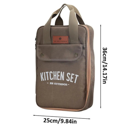 Camping Kitchen Set 8pcs Camping Outdoor Cookware Kit Stainless Steel Camping Tool Travel Set And Utensil Organizer Storage bag - V.I.P Digital Presence