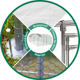 Large dome shaped walk-in fence cage metal chicken coop with waterproof and UV resistant cover, pipe diameter 1 inch - V.I.P Digital Presence