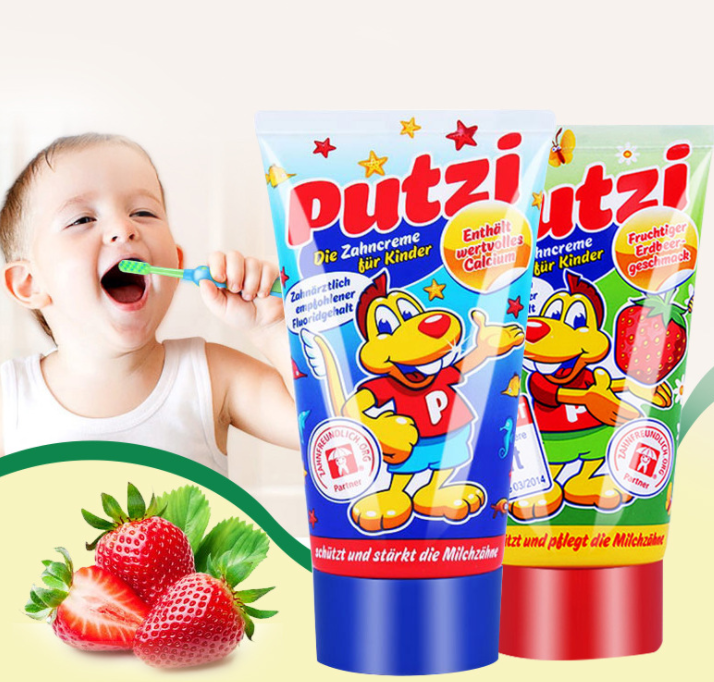 Putzi children's toothpaste 1-3-6 years old strawberry toothpaste baby can swallow toothpaste - V.I.P Digital Presence