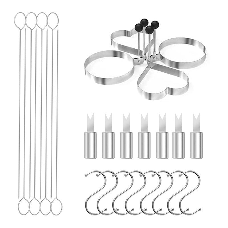 Herramientas para barbacoa al aire libre Juego de palas para barbacoa de acero inoxidable Tenedor para barbacoa Combinación de placa de hierro Nuevo juego de barbacoa para barbacoa