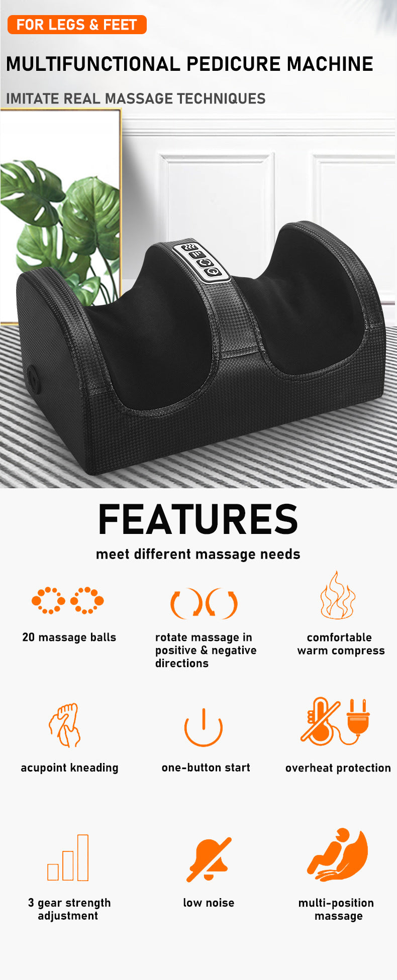 Shiatsu Foot Massager Spa Bath Massager Foot Bath Spa Foot Massager Machine for Feet Leg Calf - V.I.P Digital Presence