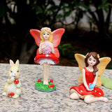Creative resin elf statue with mushroom flower fairy ornaments - V.I.P Digital Presence