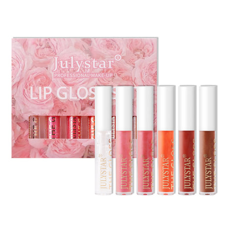 Six Pack Multi-Color Moisturizing Watery Glass Lip Gloss Pearl Watery Lip Glaze Non-Stick Mirror Lip Gloss - V.I.P Digital Presence