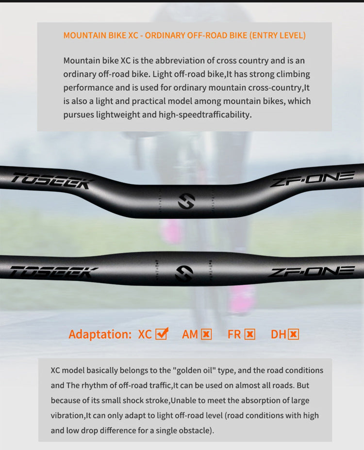 TOSEEK Carbon Fiber MTB Handlebar, 31.8mm, One-piece, Swallow-shaped - Ideal for Mountain Bikes - V.I.P Digital Presence