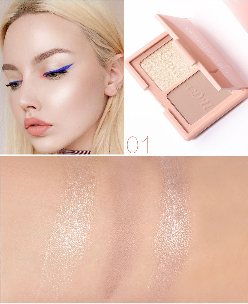 CmaaDU Two-tone blush highlighter and contouring palette - V.I.P Digital Presence