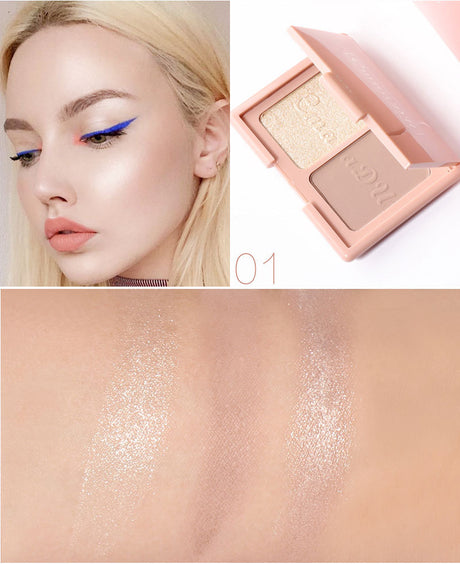 CmaaDU Two-tone blush highlighter and contouring palette - V.I.P Digital Presence