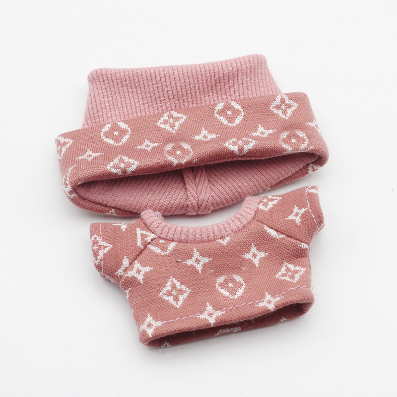 Caja sorpresa Labubu de 17 cm de primera y segunda generación, ropa para muñeca llorona de algodón de 10 cm, gorro estampado de punto