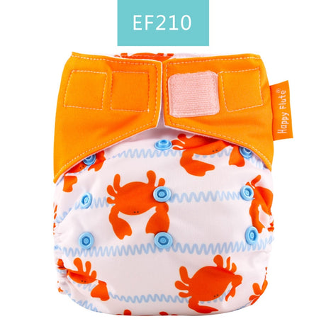 Happy Flute 1 pcs heavy wetter night AIO AI2 baby cloth diaper nappy one size fit all - V.I.P Digital Presence