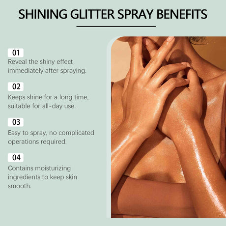 Shining Glitter Spray, Highlighter Spray Natural Stereoscopic Long-Lasting Brightening Glitter - V.I.P Digital Presence