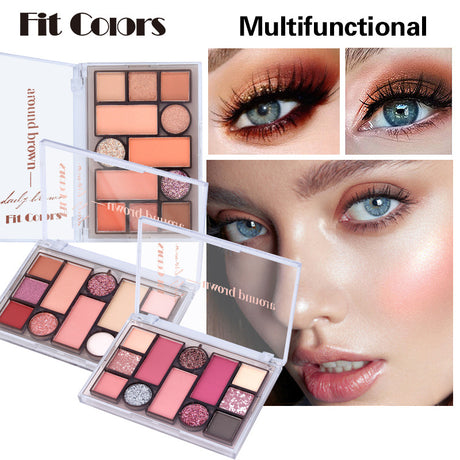 Fit Colors 12-Color Face Comprehensive Makeup Powder Palette Matte Pearlescent Earth Color Blush Eyebrow Powder Eye Shadow - V.I.P Digital Presence