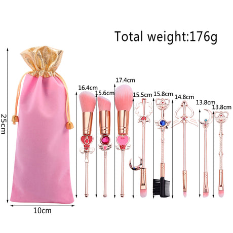 Sailor Moon Makeup Brush Tool Set Unicorn Wet and Wild Anime Peripheral Gifts - V.I.P Digital Presence