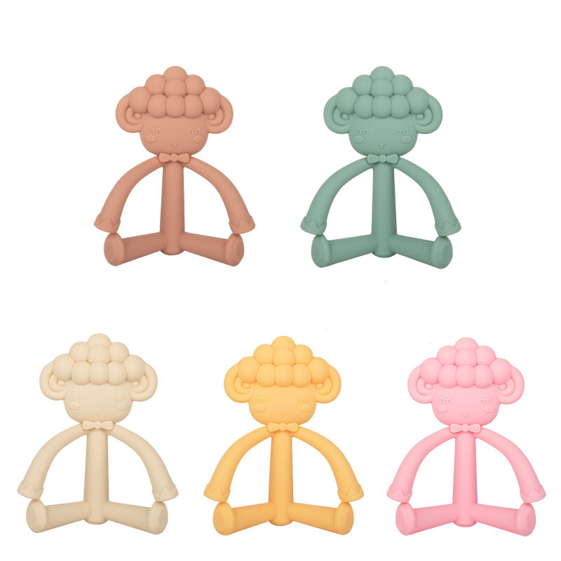 Guantes de dentición de silicona para bebés, sonajeros calmantes para bebés, mordedores, palitos de dentición, juguete para morder. 