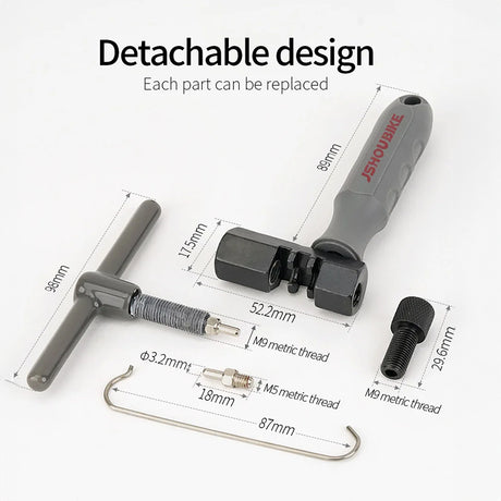 Universal Bike Chain Breaker v3.8: Cuts pins, removes links. For single - 12 speed MTB, road bikes. Repair tool. - V.I.P Digital Presence