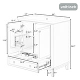 30inchgrey Bathroom Vanity with Sink ComboMulti-functional Bathroom Cabinet with Doors and Drawer Solid Frame and MDF Board - V.I.P Digital Presence