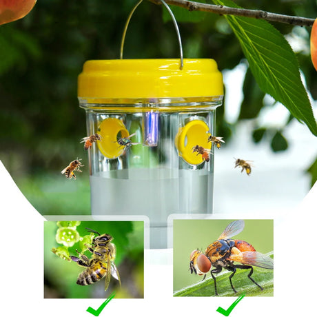 Solar Wasp Trap Waterproof Outdoor Hanging Trap Safe Non-Toxic Bee Hornet Traps Reusable Garden Fruit Fly Catcher - V.I.P Digital Presence