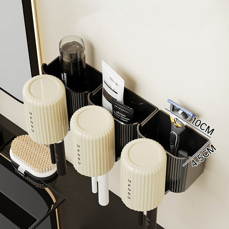 Toothbrush rack perforated free wall mounted bathroom mouthwash cup rack storage rack - V.I.P Digital Presence