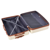 Luggage Sets New Model Expandable ABS Hardshell 3pcs Clearance Luggage (Beige and Brown)