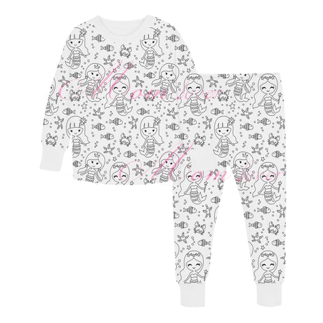 Children's graffiti pajamas DIY hand-painted colorable set for home decor coloring pajama sets - V.I.P Digital Presence