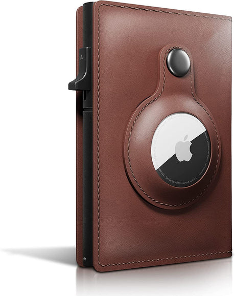 Airtag metal card holder genuine leather and aluminum alloy card holder - V.I.P Digital Presence