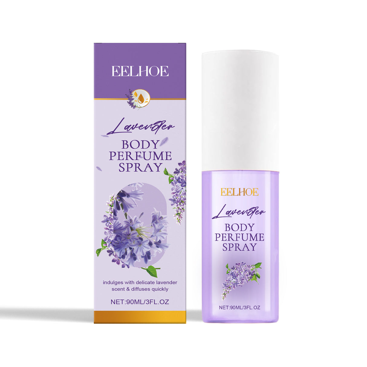 Lavender Body Perfume Spray, Lasting Fragrance Lavender Fragrance Refreshing Floral Perfume - V.I.P Digital Presence