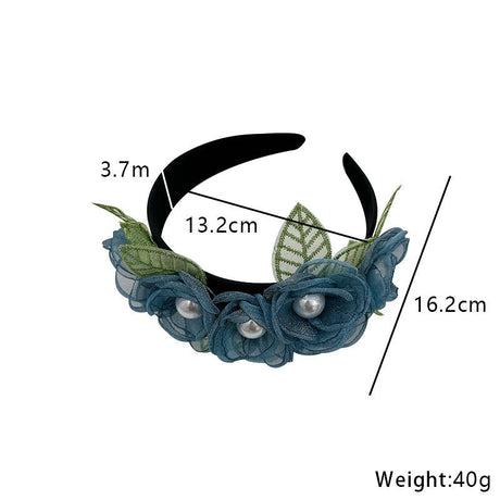 Fashionable fabric flower pearl flower headband - V.I.P Digital Presence