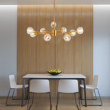 Modern Crystal Chandeliers, 9 Lights Golden Chandelier for Living Room Bedroom (Bulbs Not Included) - V.I.P Digital Presence