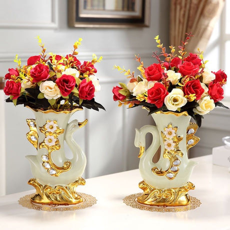 Ceramic countertop vase living room flower arrangement TV cabinet decoration creative interior decoration vase - V.I.P Digital Presence