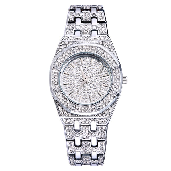 MISSFOX  2528 Silver Women's Watch Casual Dress Ladies Watch Fashion Waterproof Steel Quartz Wrist Watches For Women Valentines Gift - V.I.P Digital Presence