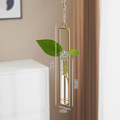 Scandinavian-Style Glass Hydroponic Vase for Living Room with Creative Hanging Door Decor and Wall Ivy Plant Water Cultivation Transparent Pot - V.I.P Digital Presence