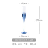 Blue Starry Sky Crystal Glass Goblet Red Wine Glass Mug Home High Value Party Grape Champagne Glass Cocktail Set Furniture Items - V.I.P Digital Presence