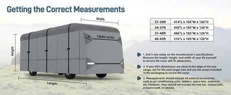 Umbrauto Class A RV Cover Upgraded Heavy Duty 7 Layers Top Windproof Breathable Class A Motorhome Camper Cover,Grey - V.I.P Digital Presence