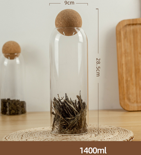 Food Storage Glass Jar with Wood Lid Ball Clear - V.I.P Digital Presence