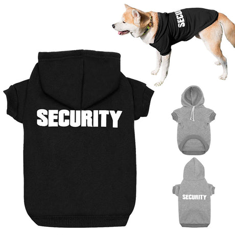 New pet hoodie, outerwear, Security printed hoodie, dog clothing for autumn and winter - V.I.P Digital Presence