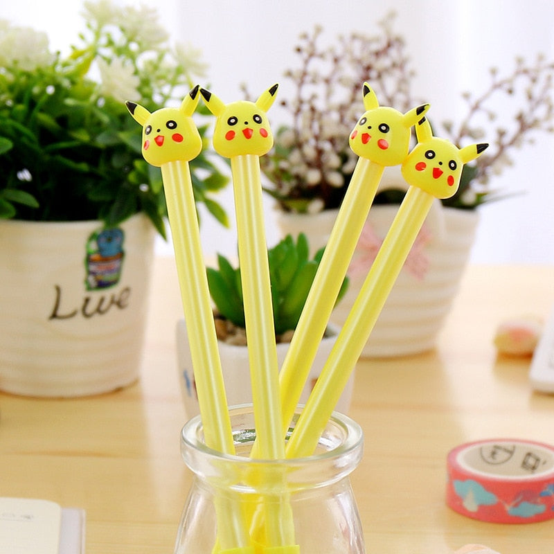 2pc Cartoon Kawaii Cute Plastic Pokemon Gel Pens For Kids Novelty Gift Korean Stationery Office School Supplies - V.I.P Digital Presence