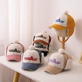 Children's Hat Autumn/Winter Ear Protection Warm Hat Boys' Corduroy Duck Tongue Hat Girls' Winter Fashion Baseball Hat - V.I.P Digital Presence