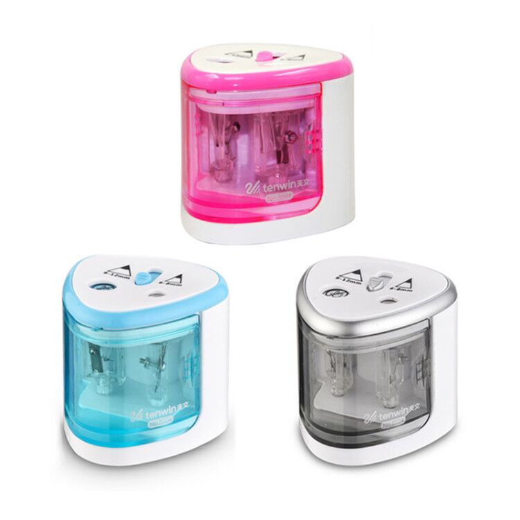 New Automatic pencil sharpener Two-hole Electric Switch Pencil Sharpener stationery Home Office School Supplies - V.I.P Digital Presence