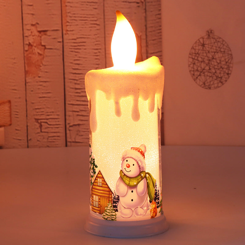 Christmas decoration candle light LED simulation flame candle Santa Claus snowman decoration night light - V.I.P Digital Presence