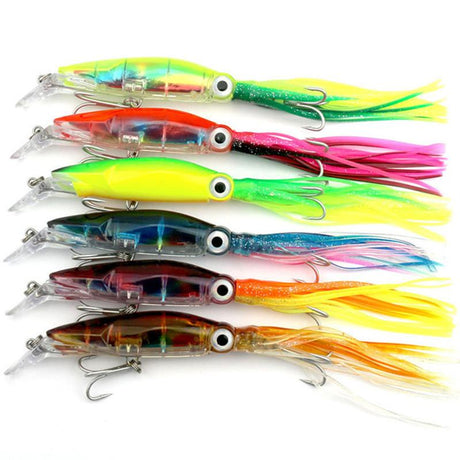 LEO Lifelike Big Octopus Squid Jig Fishing Lure 14cm/40g Hard Plastic Artificial Bait - V.I.P Digital Presence