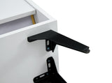 Shoe Cabinet , Shoe storage shelves, metal leg, White - V.I.P Digital Presence