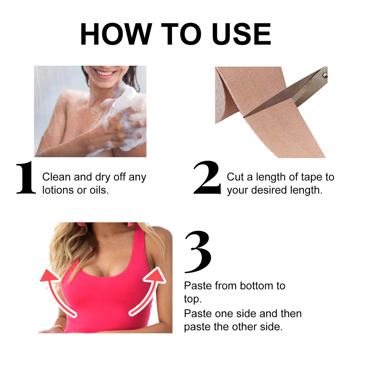 Invisible Elastic Fabric Chest Strap Anti-Sagging External Expansion Pull Up Chest Elastic Tape Invisible Chest Lift Tape